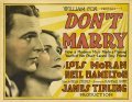 Don't Marry трейлер (1928)